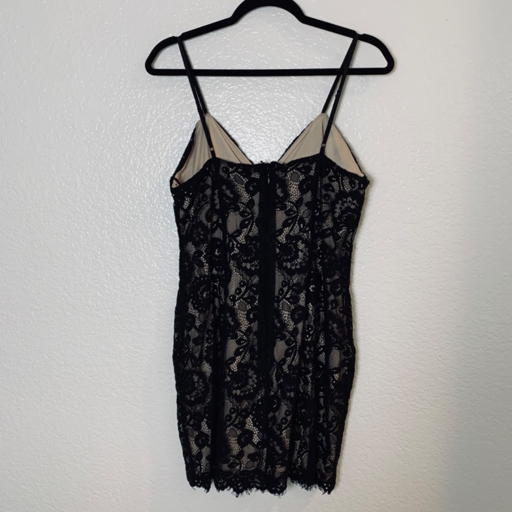 Topshop Bustier Mini Dress Hook And Eye Corset Look Black Lace Size 10 Coquette - Picture 11 of 16